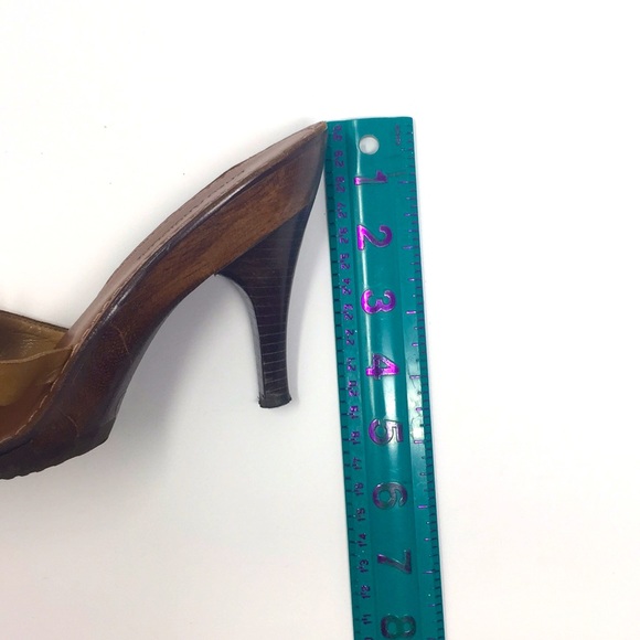Leather and wood Enzo Angiolini heels - Picture 9 of 9